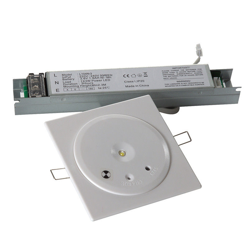 IP20 천장 LED 비상 다운라이트 1W SMD Ni-Cd 배터리 3 시간 EL104N-1