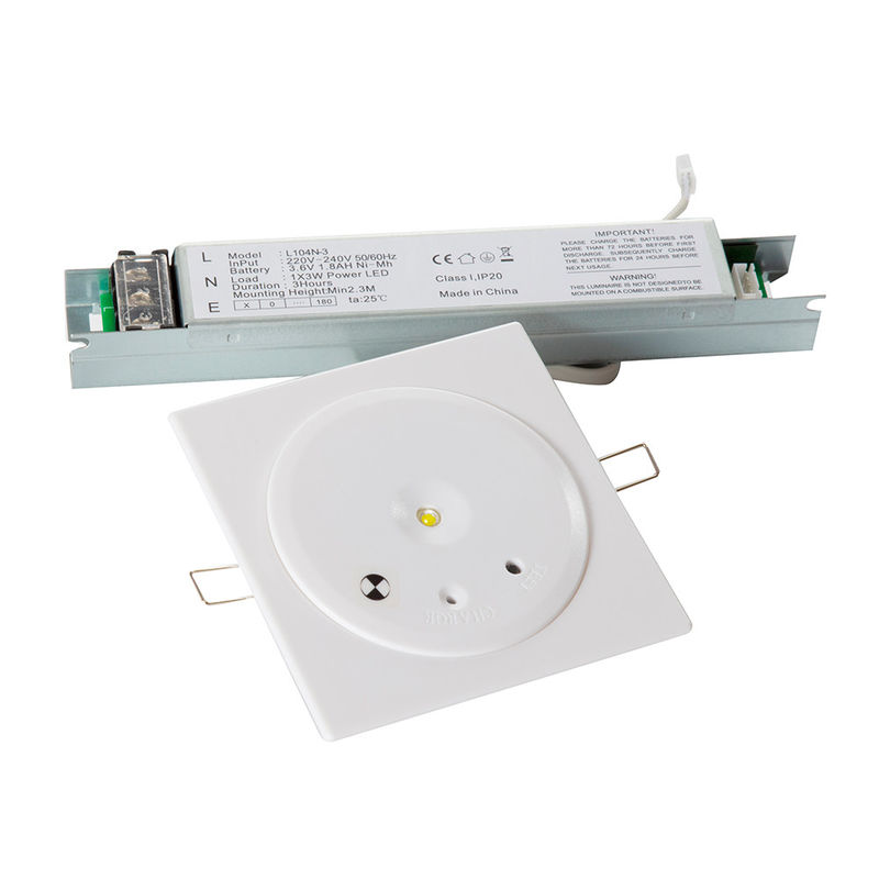 3 시간 지속 LED 비상 조명 3W SMD 백색 LED로 천장에 꽂힌 장착