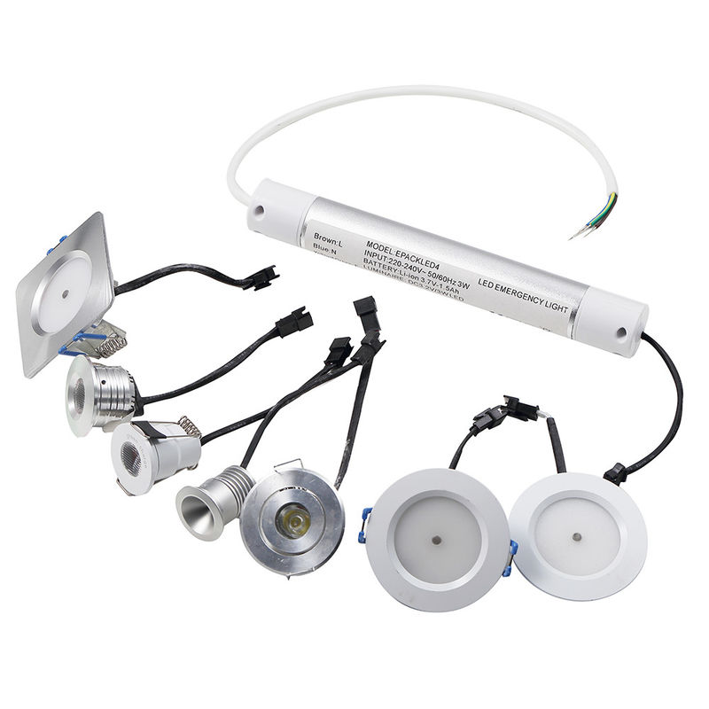 알루미늄 케이스 3W LED 재충전 가능한 비상 조명 배터리 백업 IP20 높은 밝기 L124N
