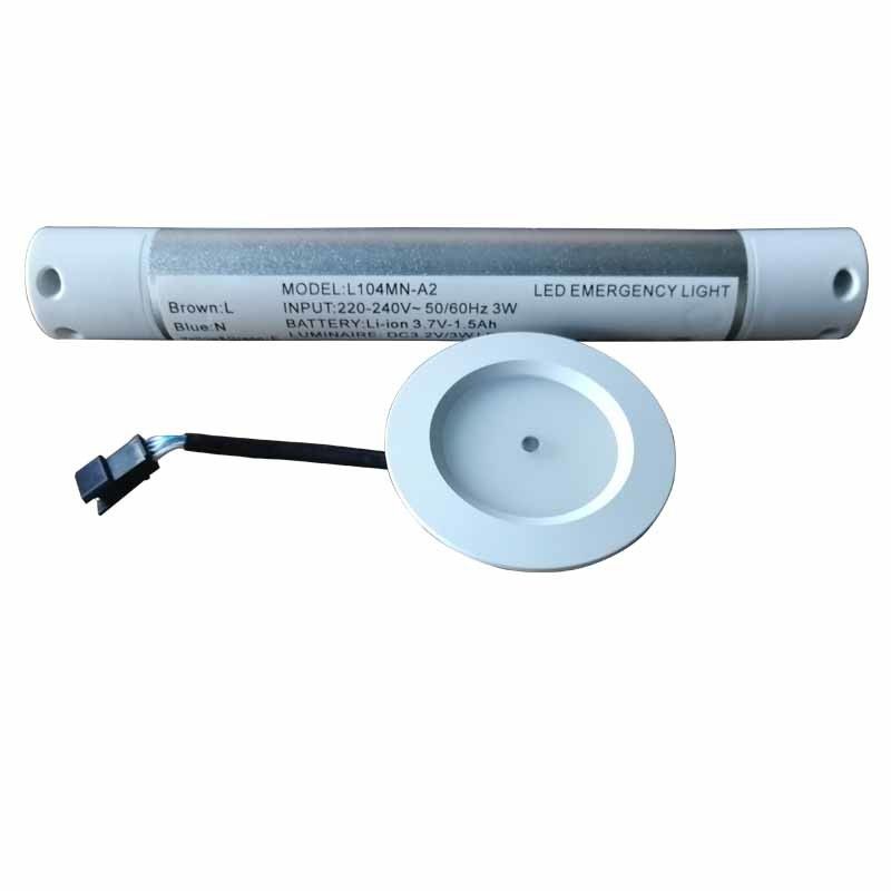 알루미늄 케이스 3W LED 재충전 가능한 비상 조명 배터리 백업 IP20 높은 밝기 L124N