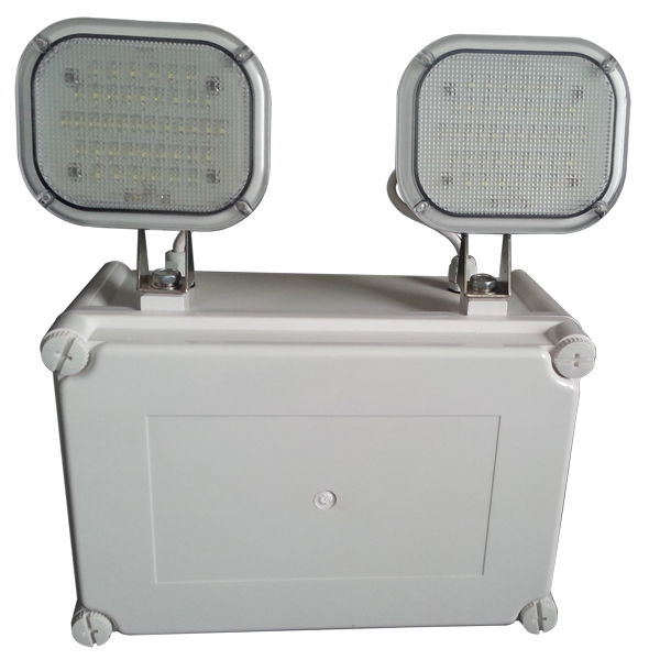 220V Input High Lumen Battery Operated Twin Spot LED Emergency Light with IP65 Waterproof