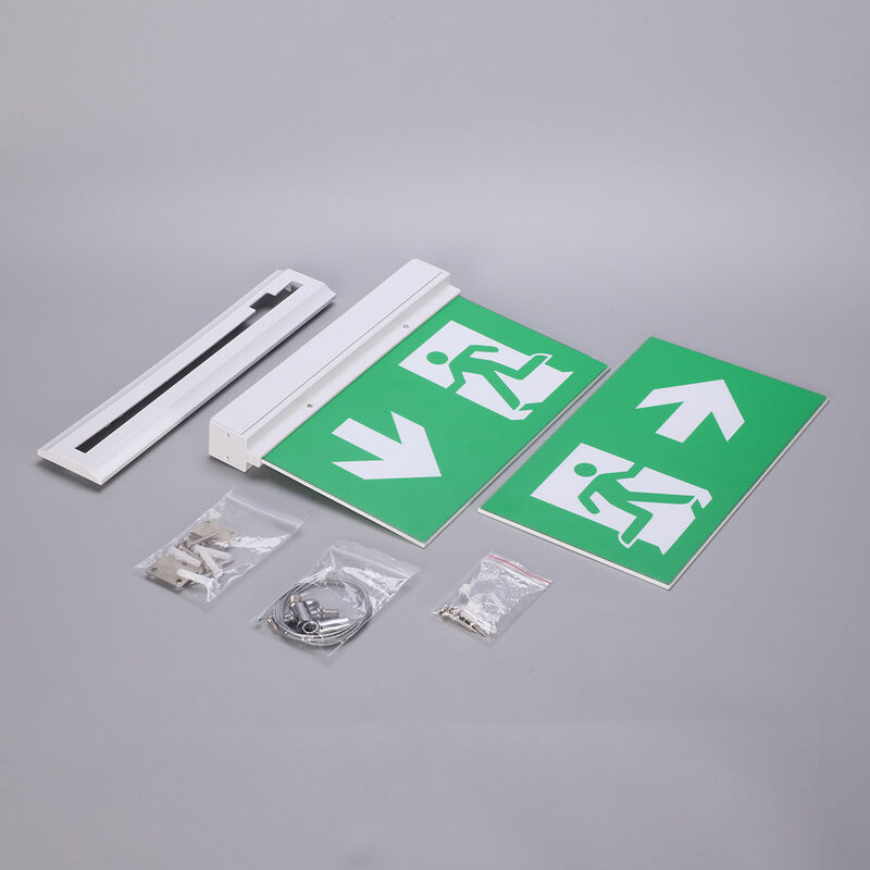 3시간 충전 가능한 배터리 작동 15pcs SMD 흰색 LED와 리오온 배터리를 가진 쌍면 비상 출구 표지판