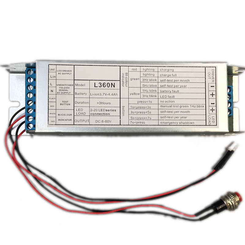 안정적인 와트 출력 LED 다운라이트 비상 전환 키트 배터리 작동 L360N