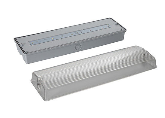 220V LED 비상 출구 표지판 3시간 작동, 방화 ABS 케이스 및 니켈-카드미엄 배터리